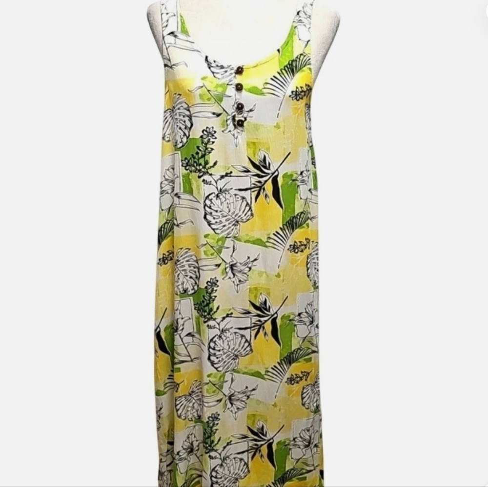 KAKTUS Dress Size M Summer Floral Tropical print.